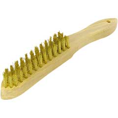 Drahtbürste MESSING 4-reihig Bürstenteil aus Messingdraht