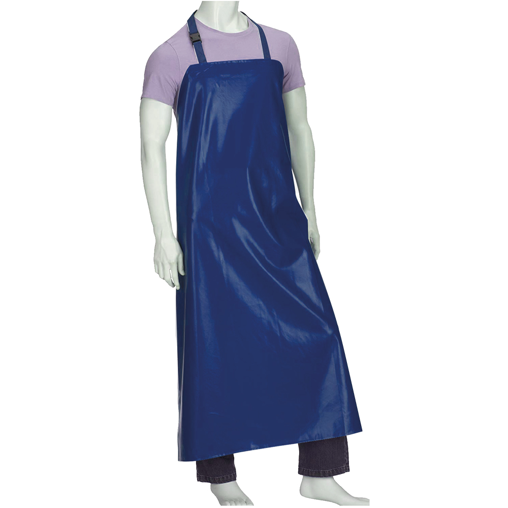 Waschschürze PVC, blau, 120x80cm wasserundurchlässig, reiß-und knickfest