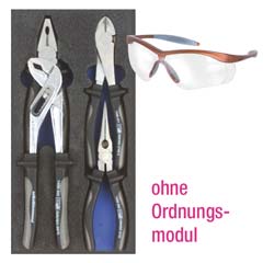 Zangen-Satz 5-teilig Kombi-,Spitzzange Wasserpumpenzange,Seitenschneider,Brille