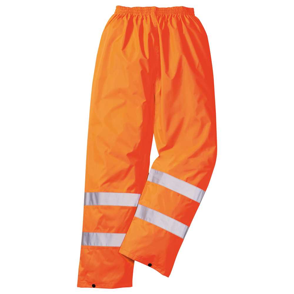 Regenüberhose Warnschutz Gr. M orange EN 20471 Klasse 1, EN 343 3.1