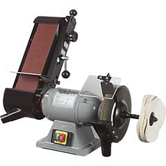 SLIP-100 Band-Kontakt+Schleifscheiben- Maschine,230V,100x1000mm,200x25x5/8"B