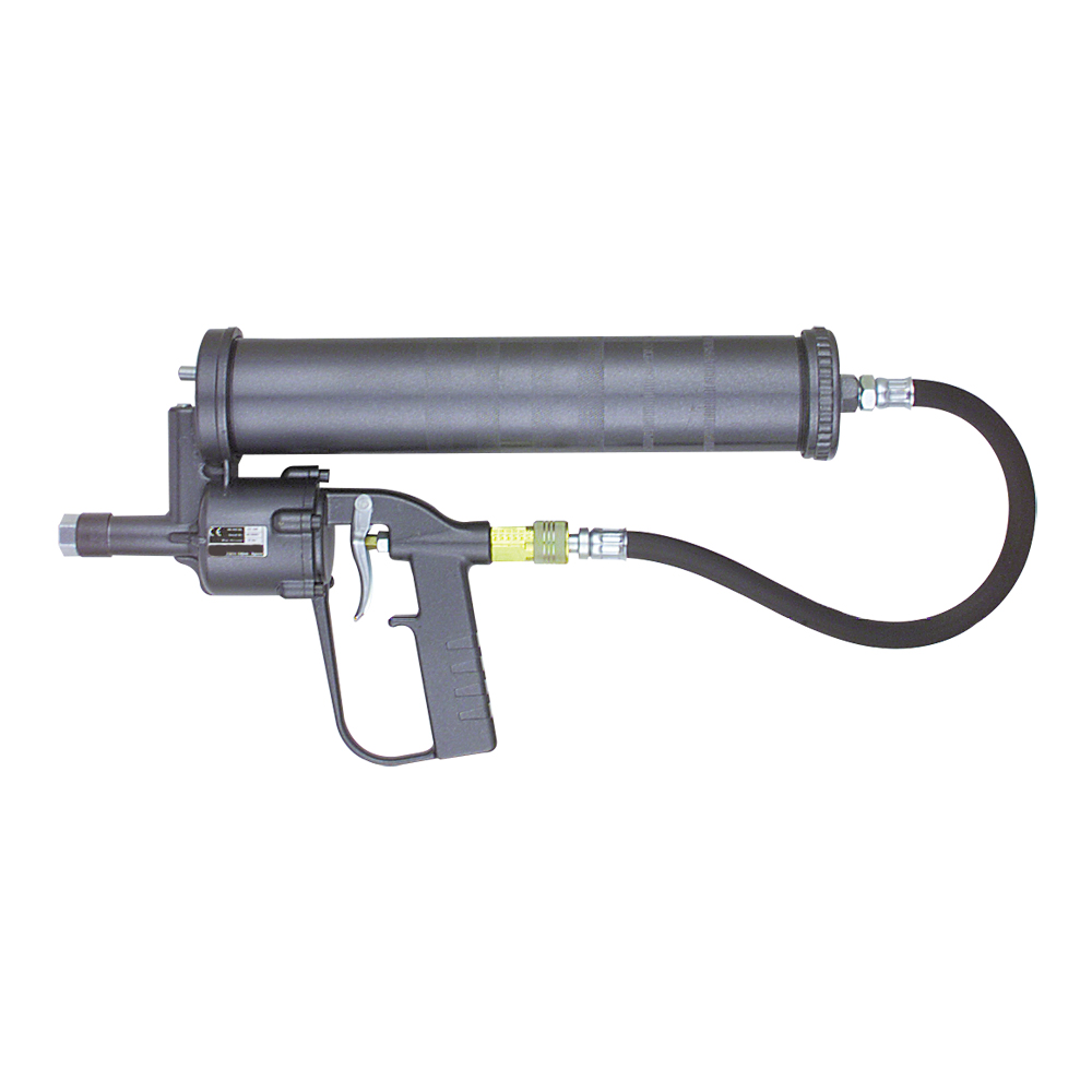 Pressluft-Abschmierpistole 1000cm³ inkl. Flexrohr und Mundstück