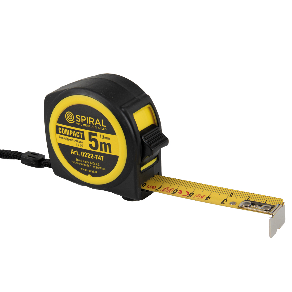 10x Rollbandmaß-Set 5m,19mm m.Stopptaste bruchsicher NYLON RUBBER BESTSICHT