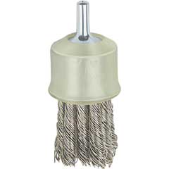 Pinselbürste INOX 0,35/22mm gezopft rostfreier Stahldraht,6mm Schaft