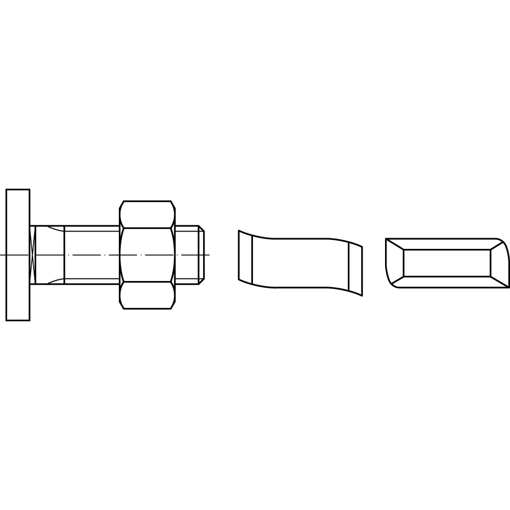 Hammerkopfschrauben MU 4.6 A2K M 10 x 25 TYP 28/15 GALV. VERZINKT VE=100