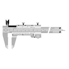 Taschenschiebelehre MINIMAX 200x45mm Nonius 1/20mm 1/128",Feineinstellung