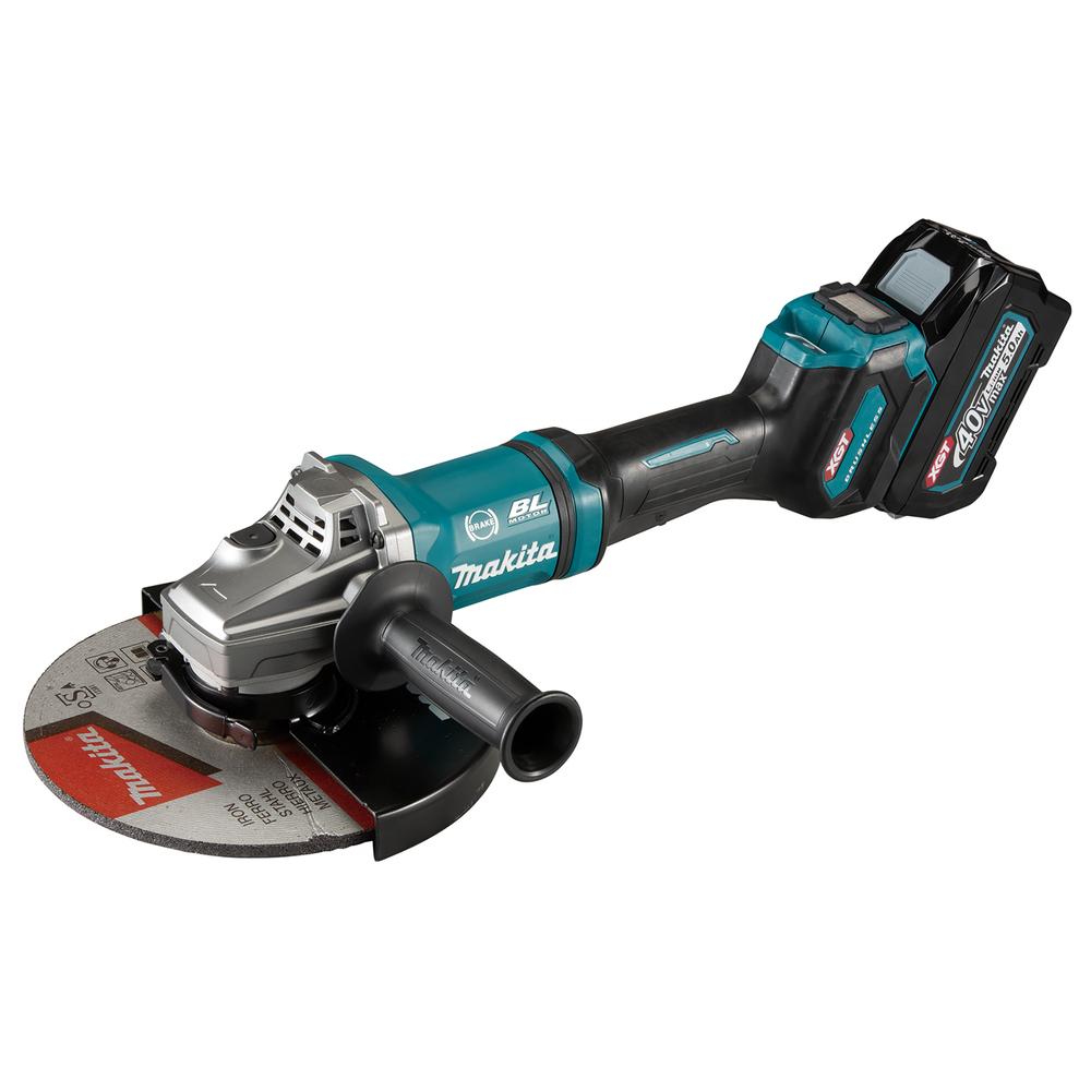 Akku-Winkelschl. MAKITA GA038GT201 40V 230mm,2x5Ah Akku und Ladegerät