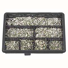 Endhülsen-Sortiment,blank 0,5-4,0mm² 3750-teilig,in Kunsttoff-Kassette