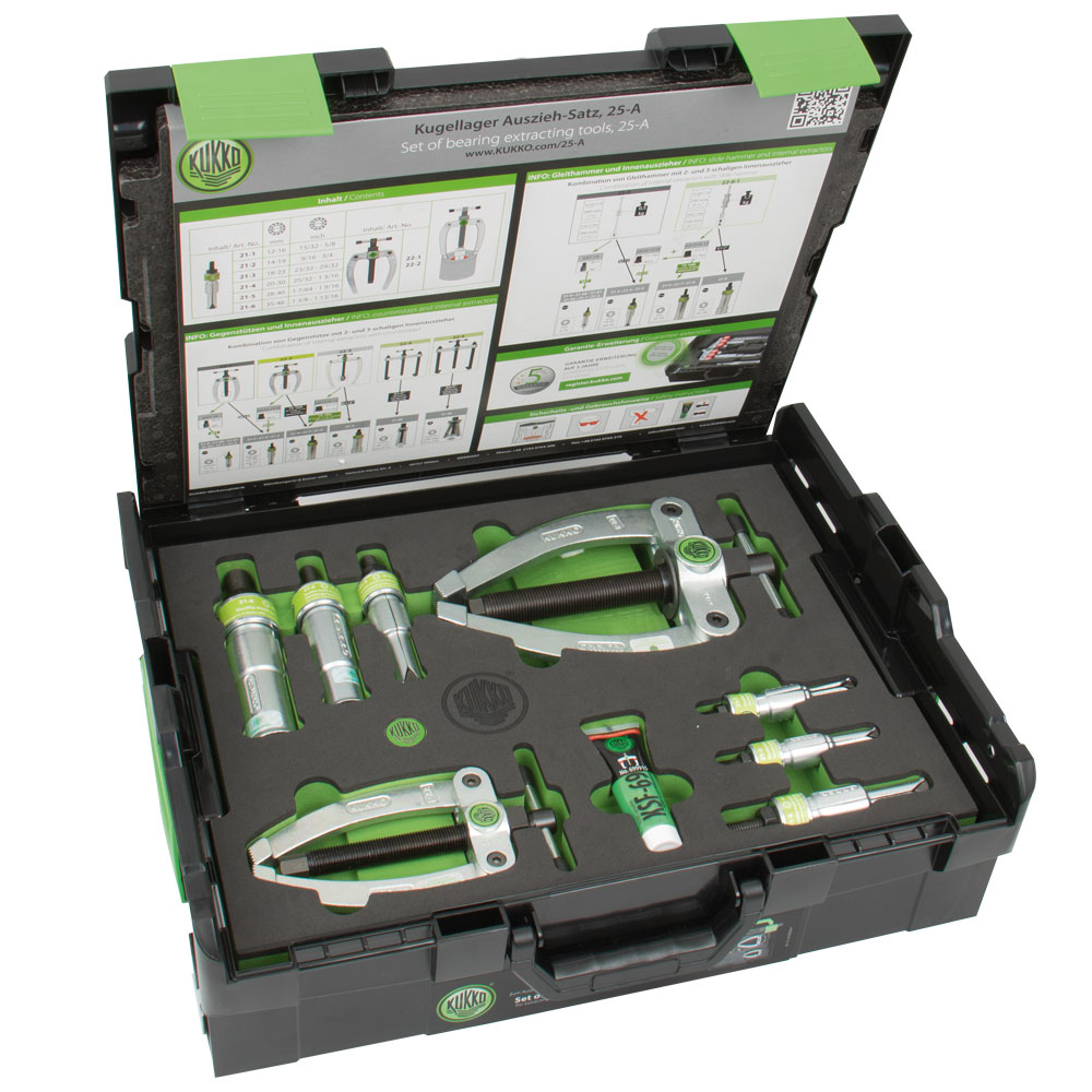 Abzieher-Garnitur K25A komplett,in Kunststoff-Box-System