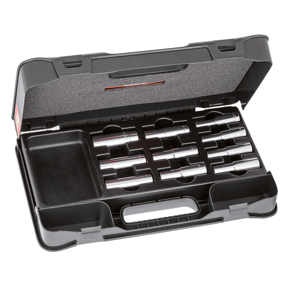 Langnuss-Kassette 235 1/2 LN/C10 1/2" 10-tlg.,10-22mm,Vanadium-USAG-Extra