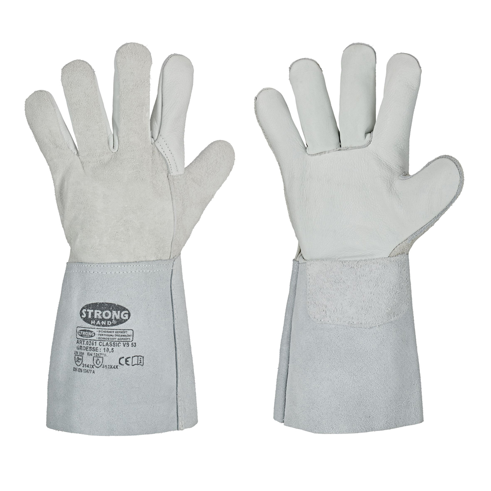 Paar Schweisserhandschuhe 10,5 Rindleder, Nr. 0252/10H