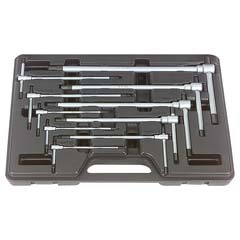 Gleit-6kantschlüssel-Satz 2-10mm,10-tlg. T-Griff,Chrom-Vana.verchromt,in Sichtbox
