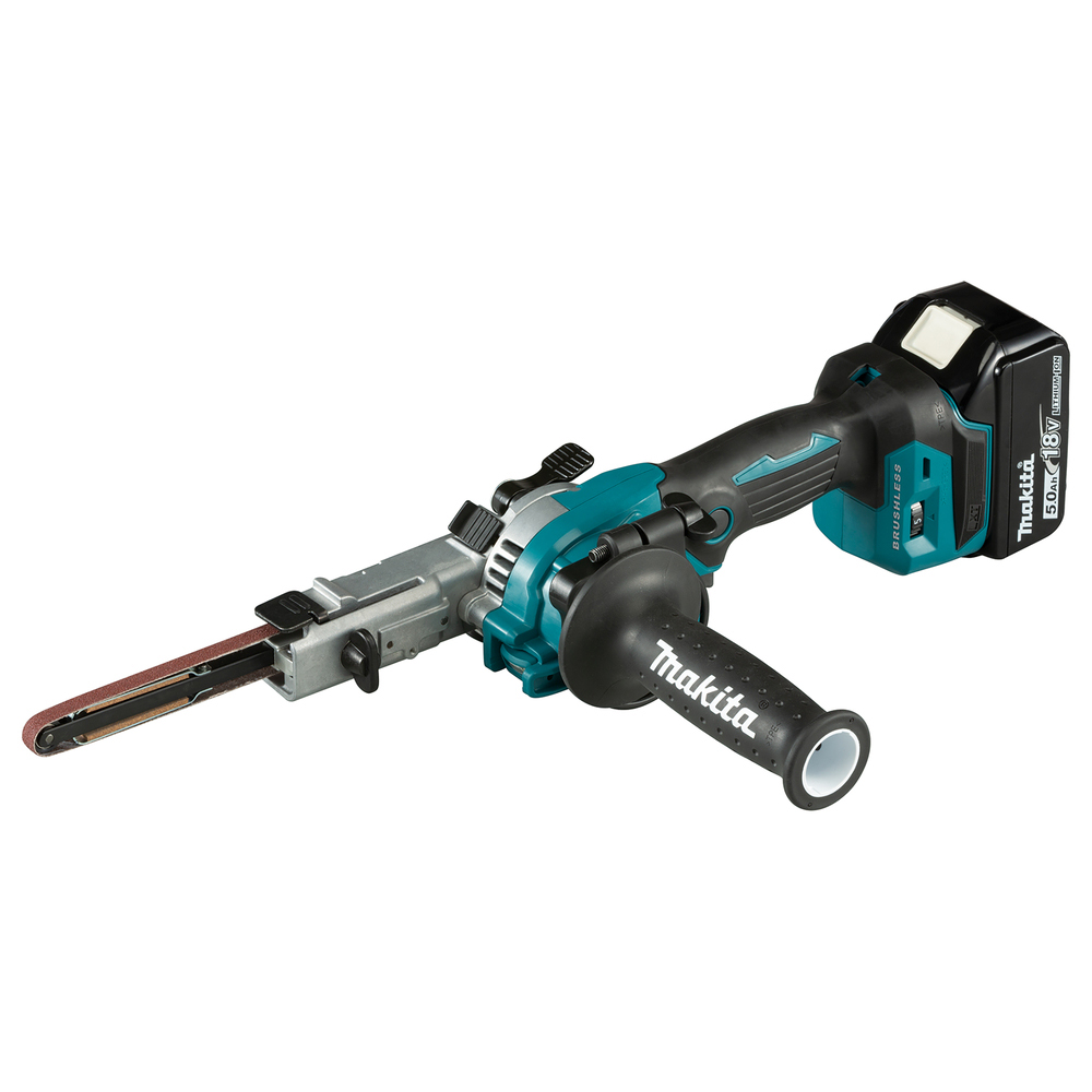 Akku-Bandfeile MAKITA DBS180RTJ 18V 9mm Ausleger,2x5Ah Akku, Koffer,Ladeg.