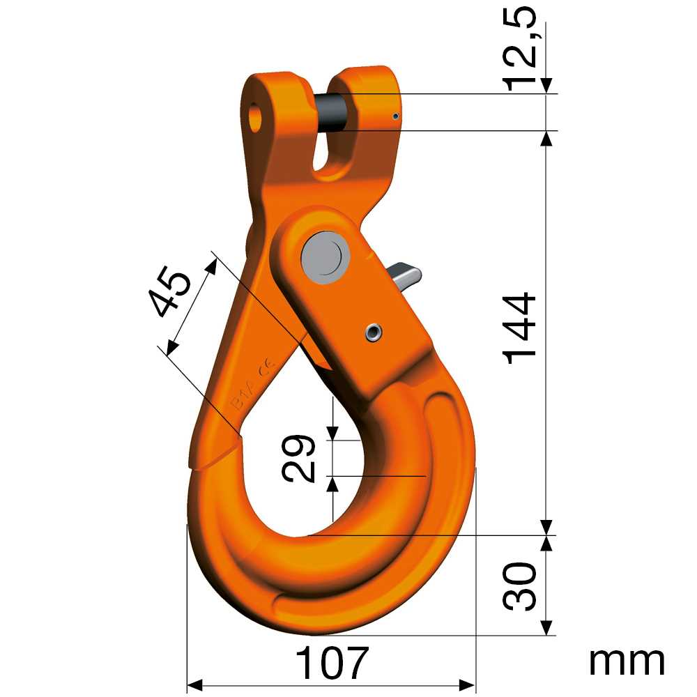 Sicherheitslasthaken Nicralloy KLHW 10 mit Kuppelanschluss -G 10,nach EN1677-3