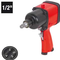 Pressluft-Schlagschrauber  1/2", 540Nm BLACK-POWER, Schlagkraft einstellbar