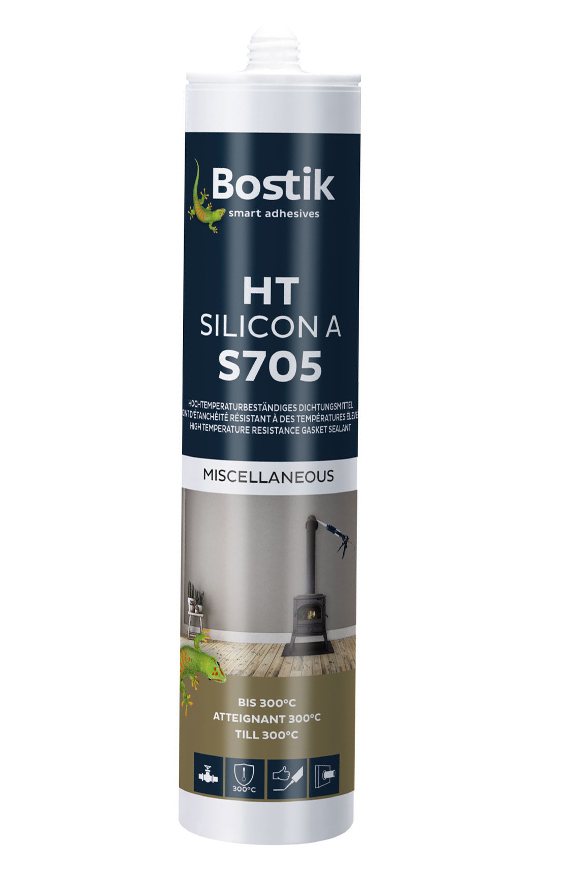 Neutral HT Silikon  SCHWARZ 300ml bis 250°C hitzebeständig, dauerelastisch