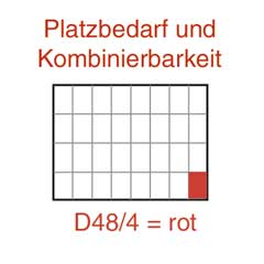 Kästchen D48/4 - 57x41x48mm  für Koffer Typ 77/1