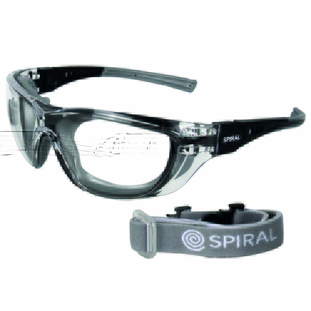Bügelschutzbrille Spectra Supersoft klar EN 166 2 WW 1 F UV-Schutz, grau/schwarz