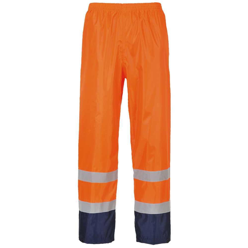 Regenhose Warnschutz 2-färbig Gr. XL orange/marine EN 20471 Kl.1, EN 343 3.1