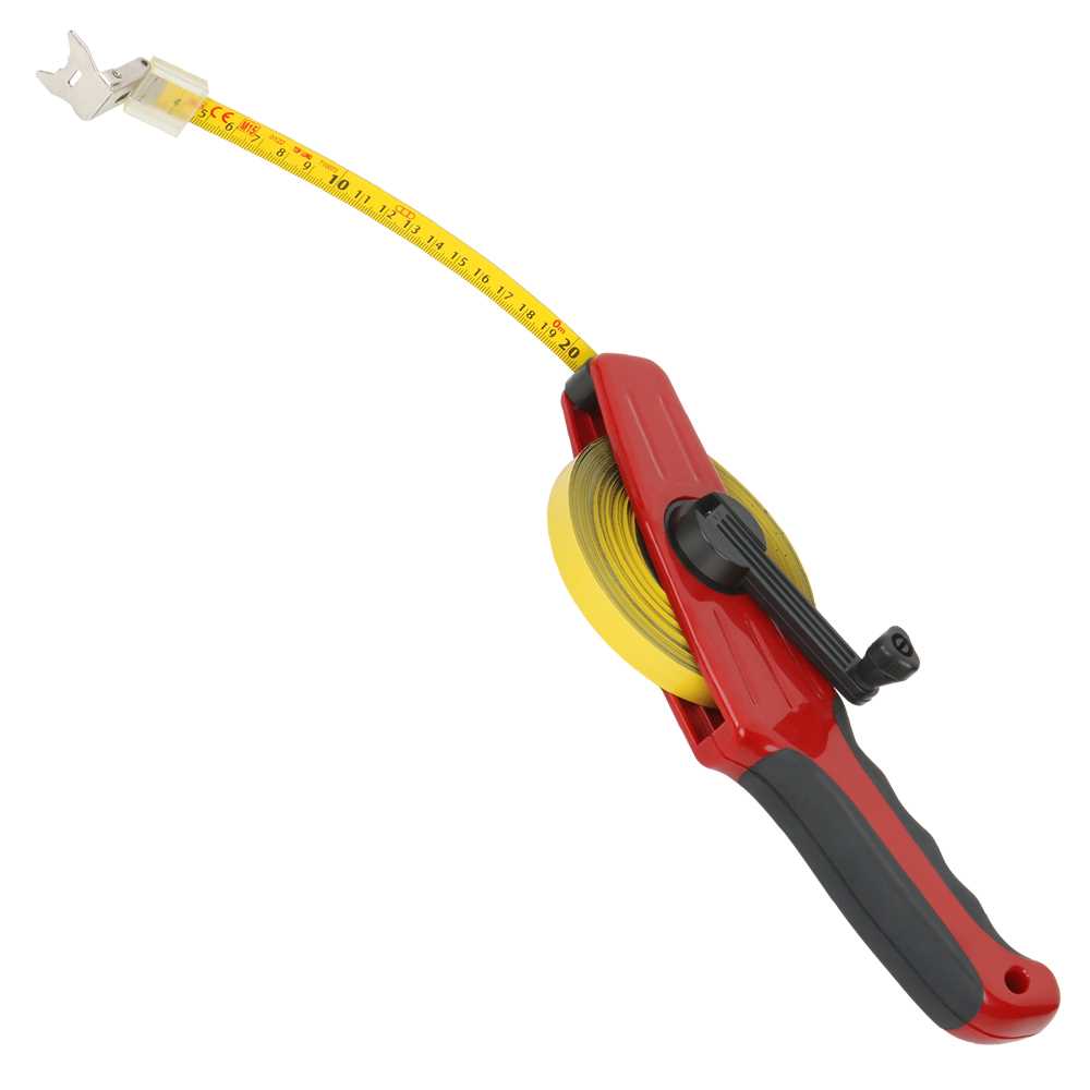 Stahl-Rahmenmaßband 30m,MAXIMA schlagfester ABS-Rahmen,mit Klapp-Kurbel