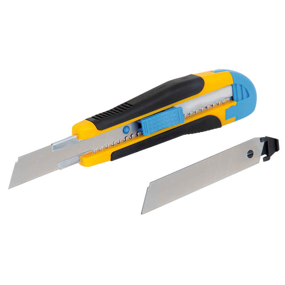 Universalmesser SOFT-ROBUST,3 Klingen automatische Arretierung,Metallführung