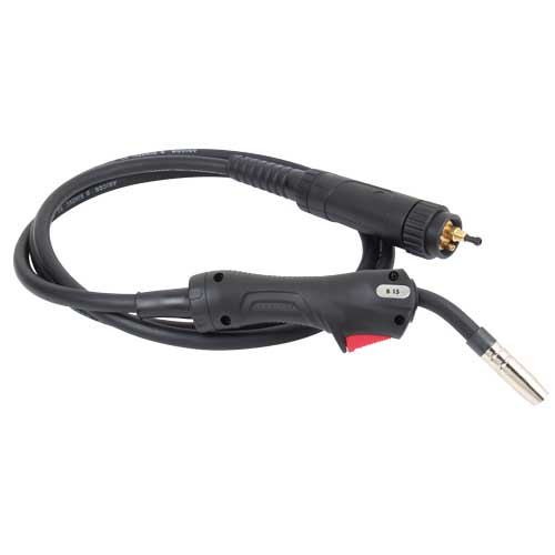 MIG/MAG Schweißbrenner B15 ZA-Ansch.3m 0,6-1,0mm Draht für Stahl, gasgekühlt