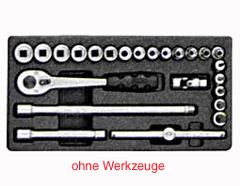 Mulde leer für 3/8" Werkzeuge 157x310mm Kunststoff