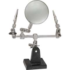 Lötstativ 3-HAND mit Lupe,2,5-fach für feinste Lötarbeiten,verstellbar