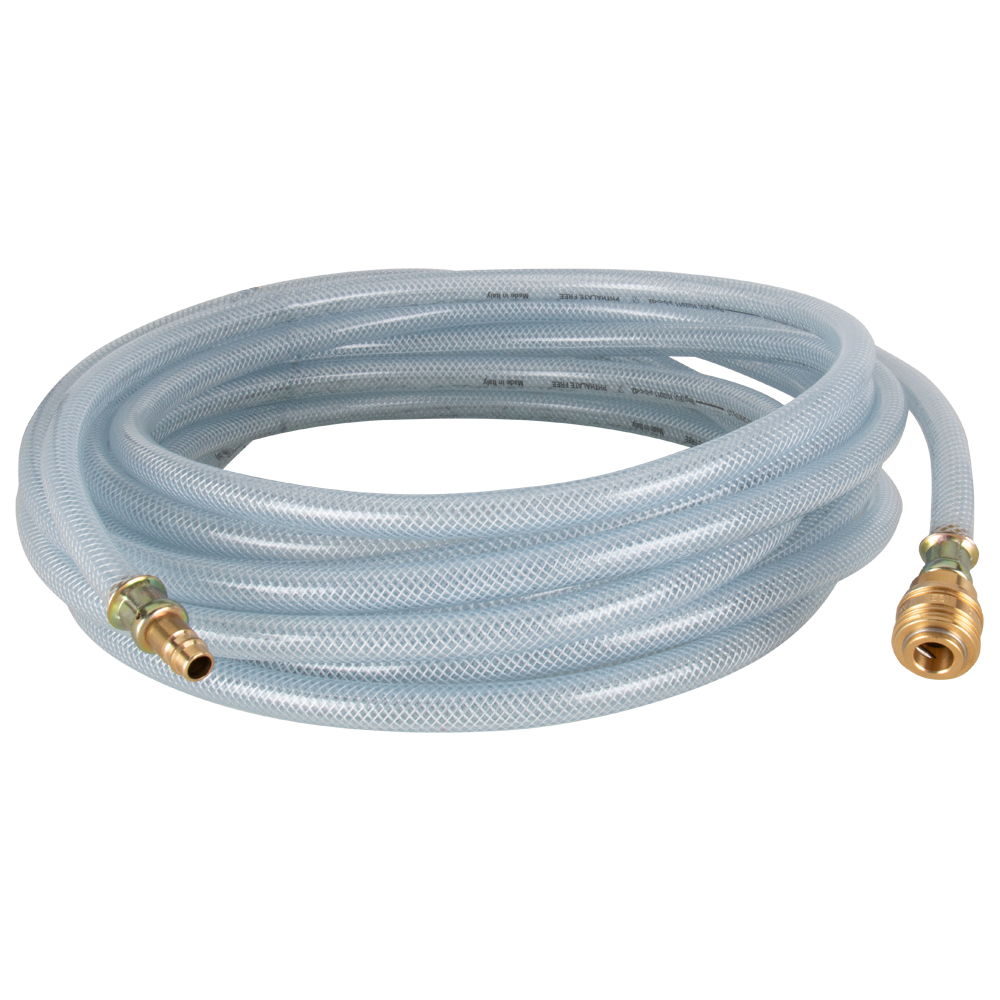 Preßluft-Gewebeschlauch 10mx6mm Innen-Ø mit Hochfluss-Schnell-Kupplungen