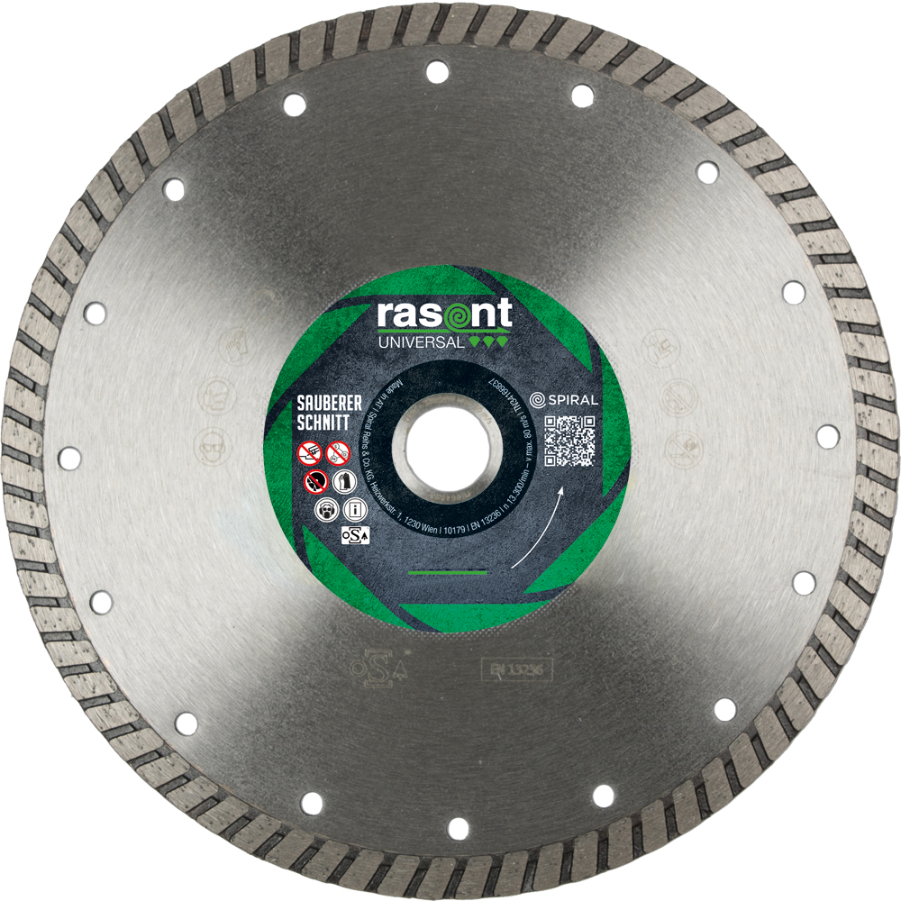 Diamanttrennscheibe UNI 115x2x(10)x22mm für Beton und weiche Ziegel,Universal