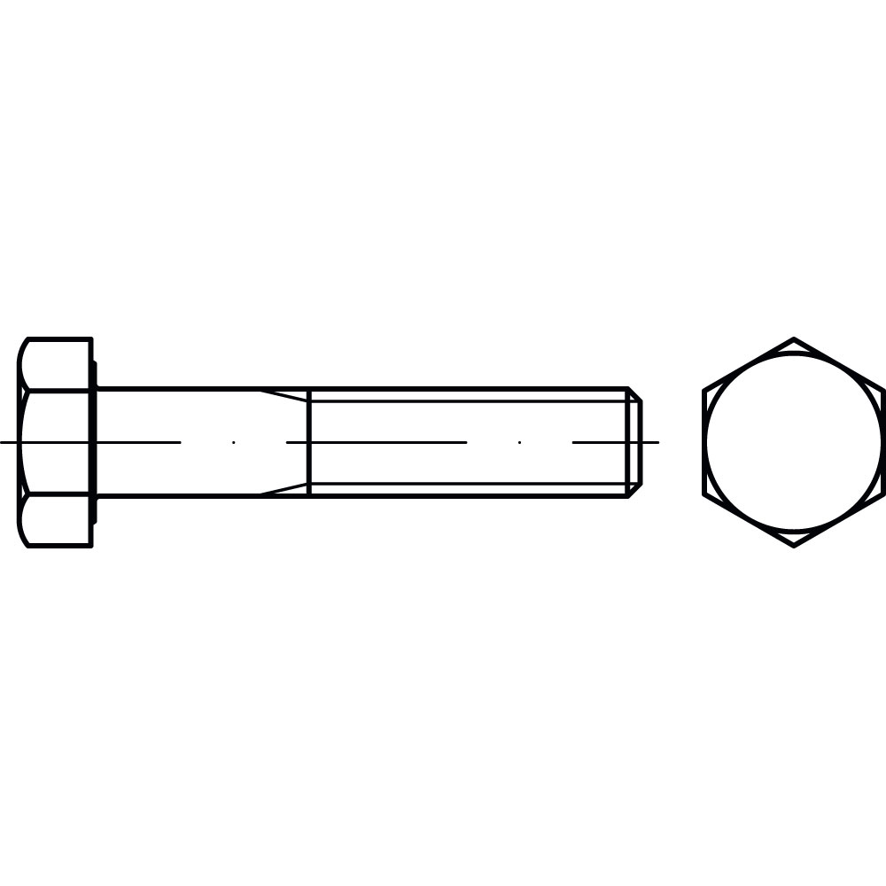 Sechskantschraube ISO 4014 10.9 M 18 x65 A2F GALV. VERZINKT GETEMPERT VE=25