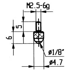 Messeinsatz Modell 16 für alle Messuhren mit Innengewinde M2
