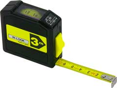 Rollbandmaß 3m,13mm,PANORAMA,gelb mit Sichtfenster,Automatik-Rücklauf
