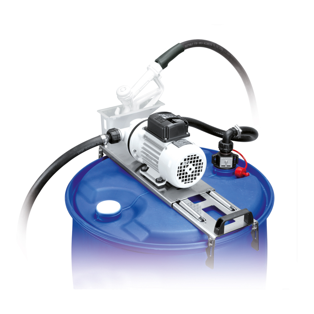 AdBlue Faß+Umfüllpumpe 230V Zapfpistole und 4m Druck-und Saugschlauch,Adapter