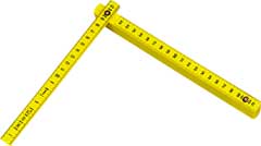 Gliedermaßstab/Glasfiber 1m lang,weiß mit Federgelenk