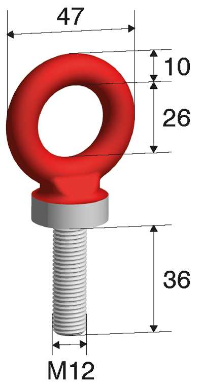 Ringschraube hochfest M12 Tragfähigkeit 1.000kg