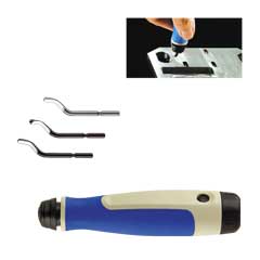 GRATNIX Standard-Entgrater-Satz 4-teilig mit 3 Klingen und Handgriff