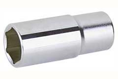 6-Kant-Langnuss 1/2" 22mm Kantenschutz Chrom-Vanadium-Stahl,verchromt