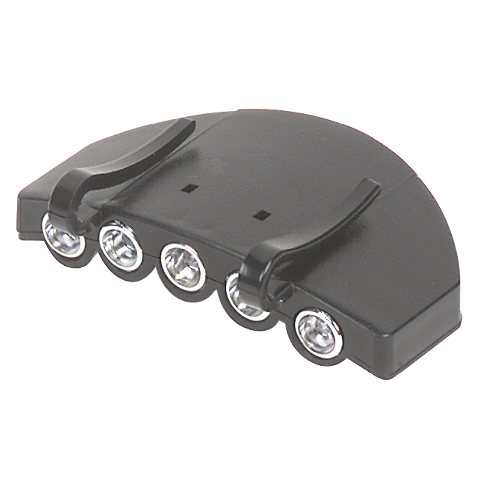 5-LED Aufsteck-Kopf-Leuchte für Kappen und Helme,mit 2xCR2032 Li B