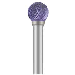 TiALN-HM Fräser,Kugelform D,6x5x6mm KUD mit Superverzahnung