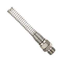 Aussengewindeanschluß 1/4",6mm Schlauch- durchmesser,mit Knickschutzfeder