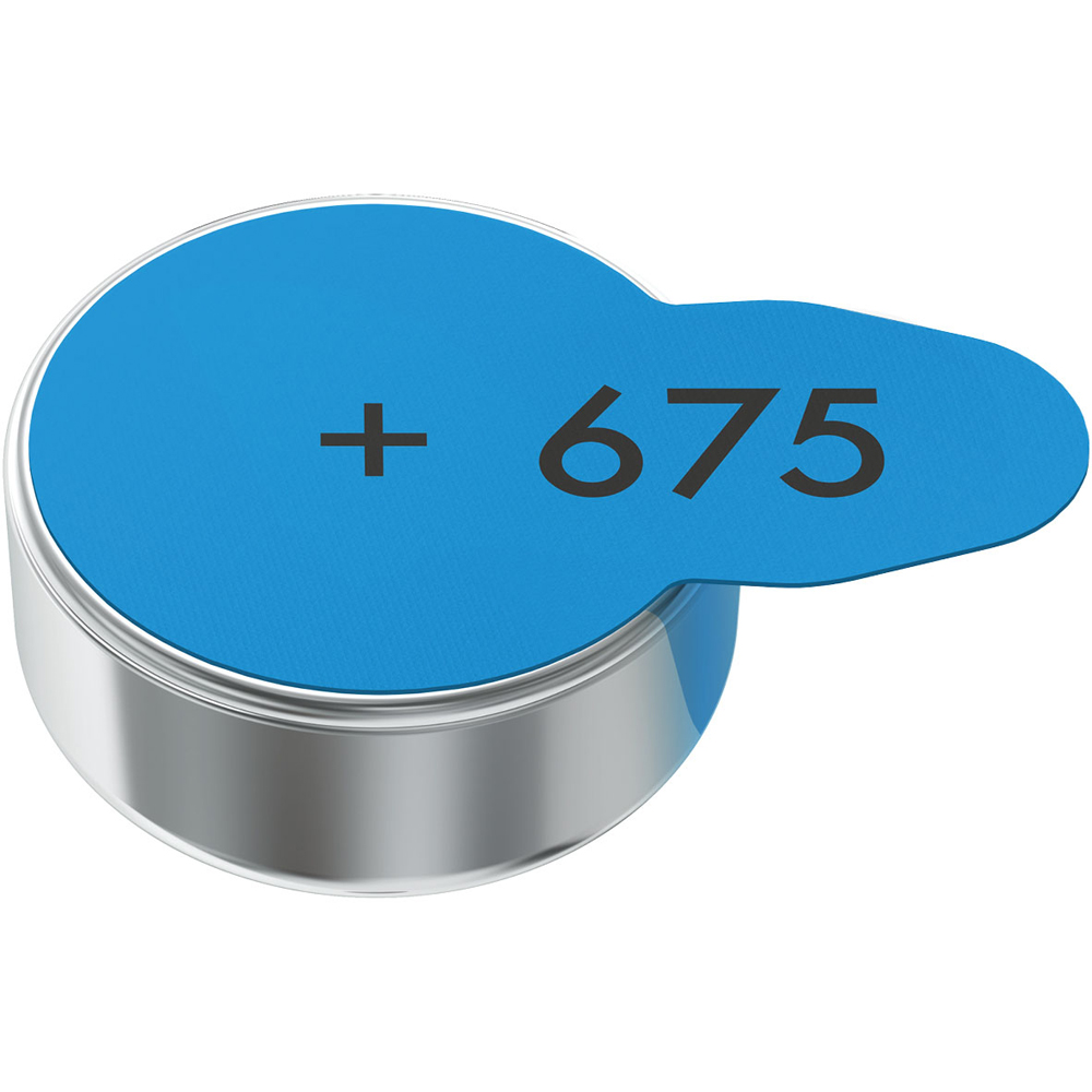 Knopfzelle Zink-Luft PR44/Typ675/1.4V 640mAh,für Hörgeräte