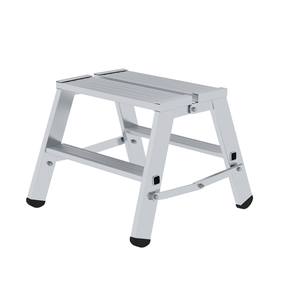 Stufen-Stehpodest klappbar, beidseitig begehbar, 2x2 Stufen