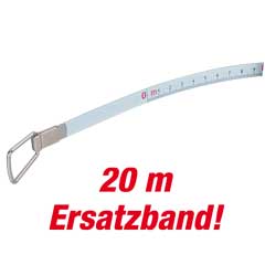 Ersatzband weiß 20m zu Art.Nr.0178-012 einbrennlackiert,durchgehende mm-Teilung