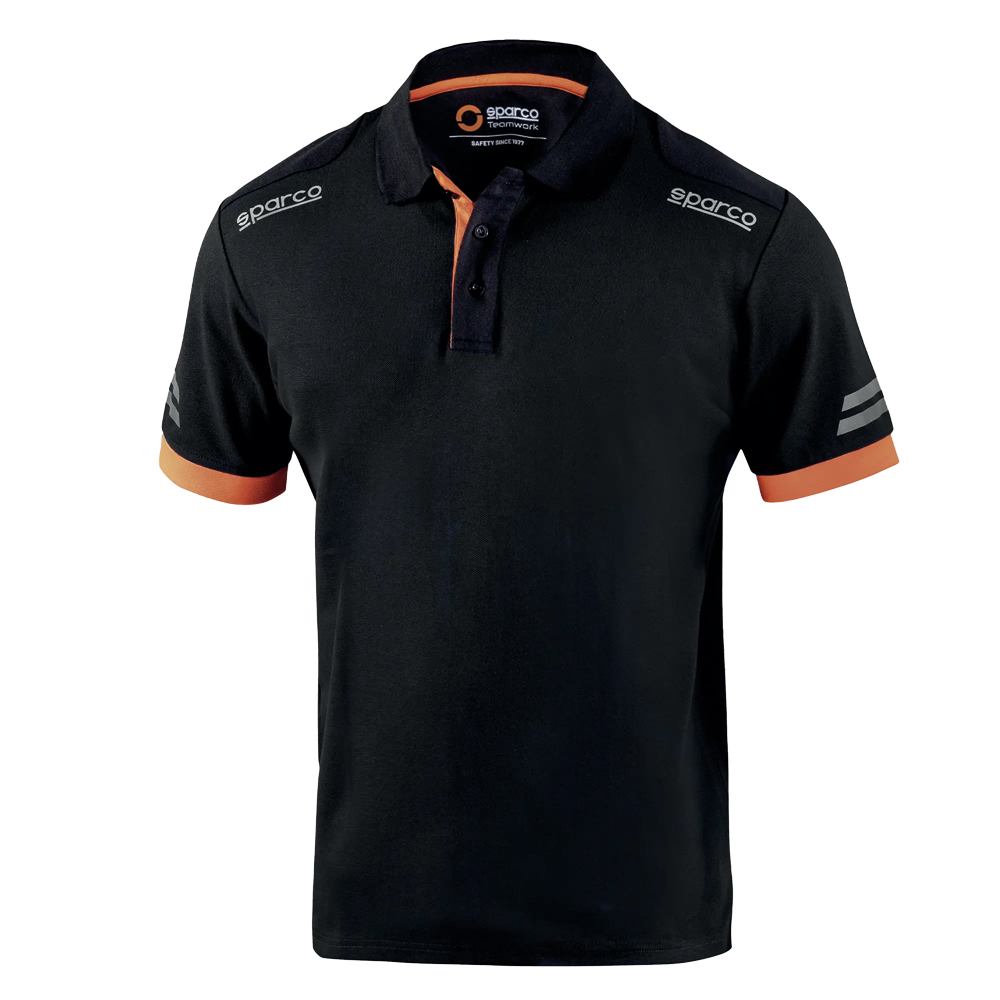 SPARCO Poloshirt Größe M schwarz/orange
