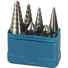 Senk-Schäl-Stufenbohr-Box 6-teilig HEXIBIT XK6,aus Super-HSS