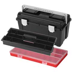 Werkzeugkoffer 440x220x240mm 8 Fächer aus Kunststoff
