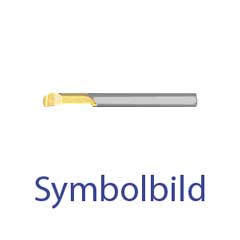 Mini-Stirn-Einstechstahl B 1,0mm VHM TIN-beschichtet