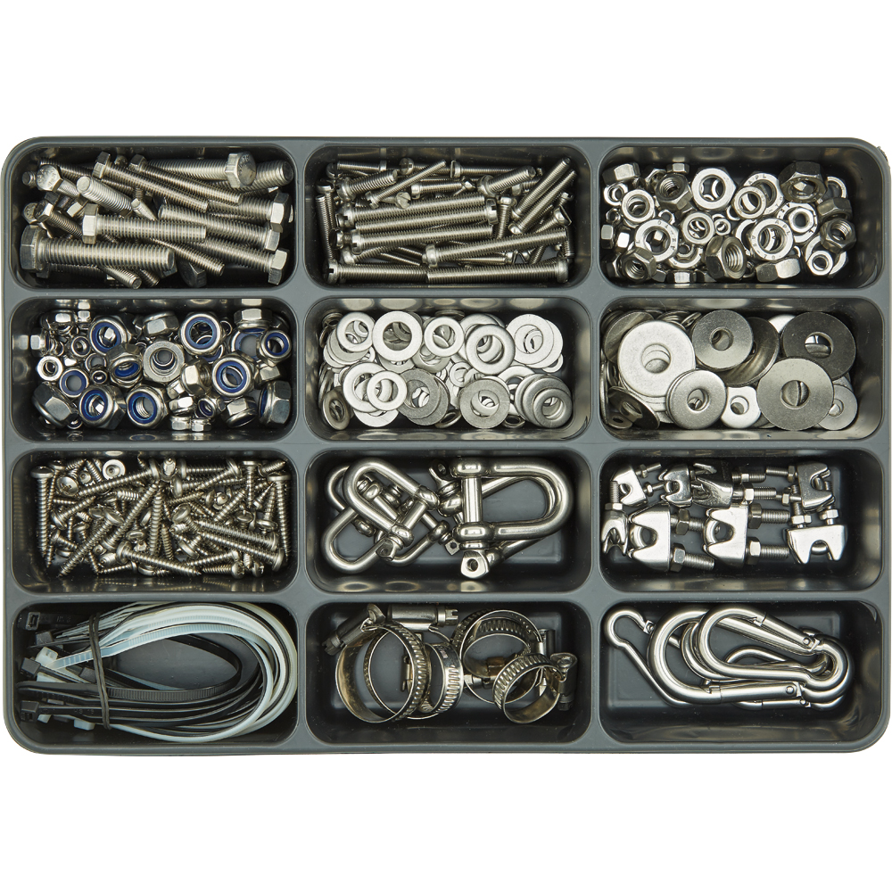 SPIRAL Sortimentkoffer 570-teilig Yachtsortiment Edelstahl