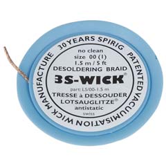 Entlöt-Sauglitze 0,8mm/20Watt 1,5m lang auf Spule,Gr.00,Farbe weiss